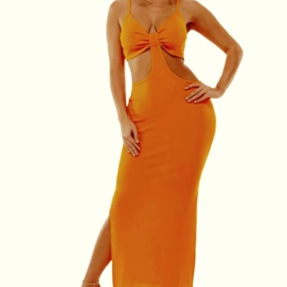 Almost Famous Junior's Ribbed Side Cutout Dress Size S - Picture 1 of 7
